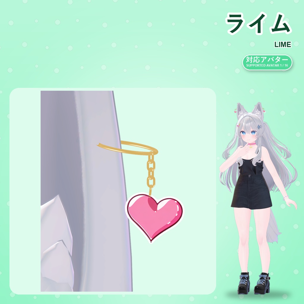 【発売記念30%OFF】魔法少女アクセサリーセット【16アバター対応】ピアス・ヘアピン・チョーカー・ブレスレット Magical Girl Accessory Set