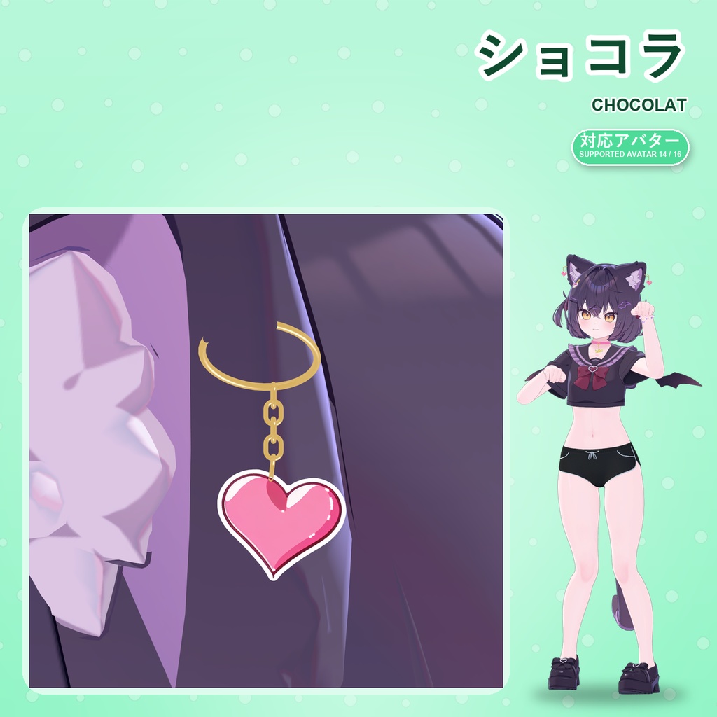 【発売記念30%OFF】魔法少女アクセサリーセット【16アバター対応】ピアス・ヘアピン・チョーカー・ブレスレット Magical Girl Accessory Set