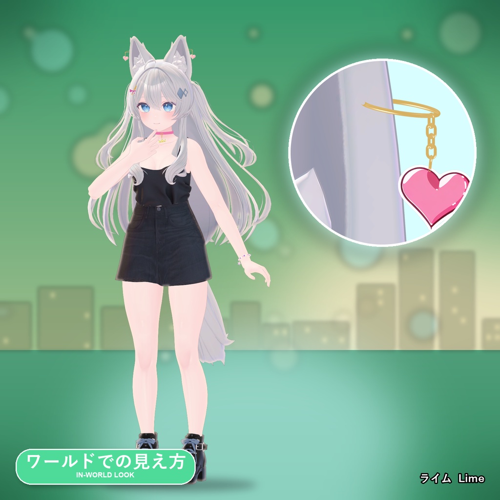 【発売記念30%OFF】魔法少女アクセサリーセット【16アバター対応】ピアス・ヘアピン・チョーカー・ブレスレット Magical Girl Accessory Set