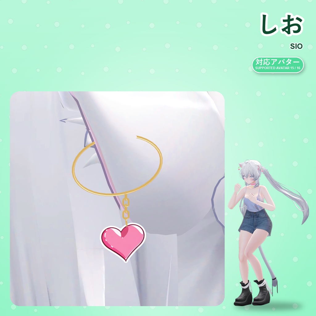 【発売記念30%OFF】魔法少女アクセサリーセット【16アバター対応】ピアス・ヘアピン・チョーカー・ブレスレット Magical Girl Accessory Set