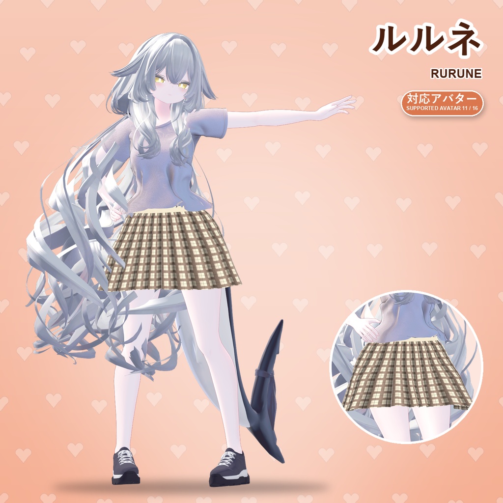 【発売記念30%OFF】いちごショコラプリーツスカート【16アバター対応】6カラー Strawberry Chocolat Pleated Skirt