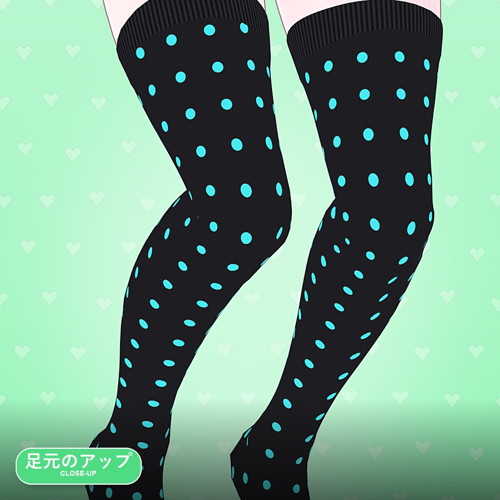 【発売記念30%OFF】ネオンポップクローバーニーハイソックス【16アバター対応】9カラー Neon Pop Clovers Thigh-High Socks