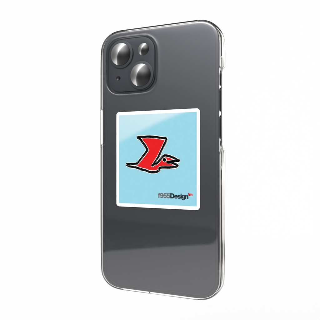 f955Dsignプテラノレッド　スマホステッカー