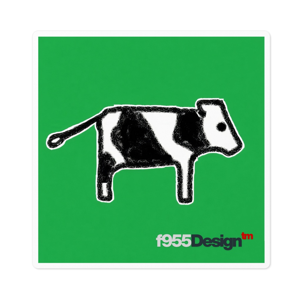 f955Design ホルスタイン1　ステッカー