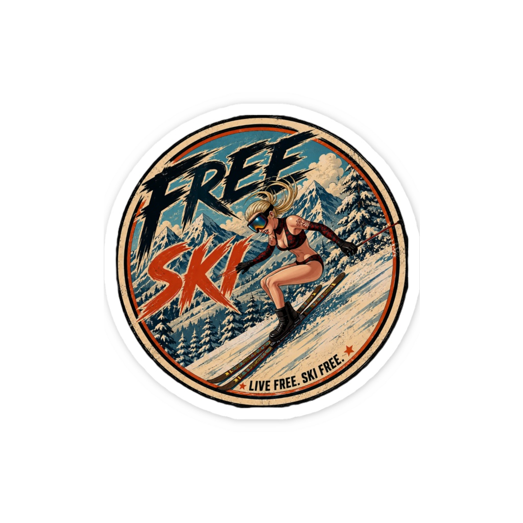 FREE SKI 1 スマホステッカー