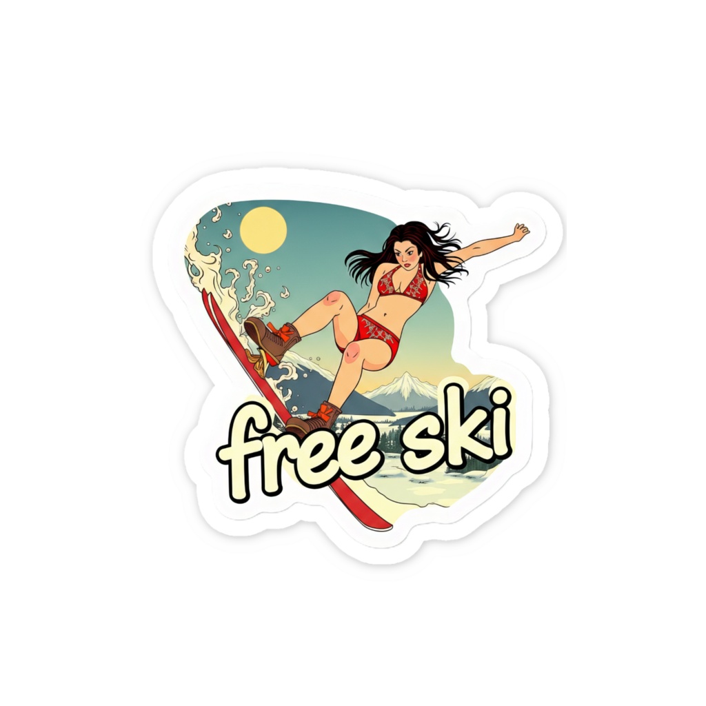 FREE SKI 2 スマホステッカー