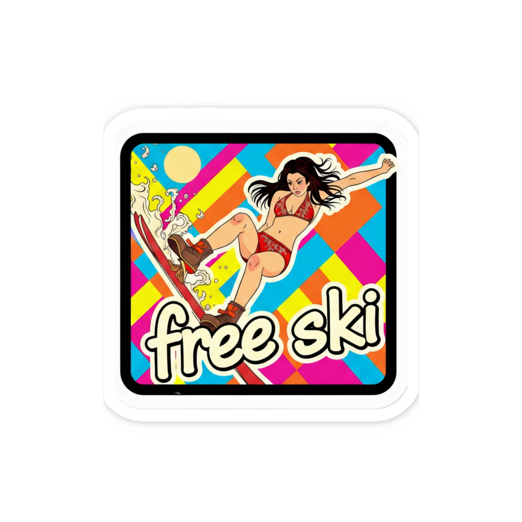 FREE SKI 3 スマホステッカー