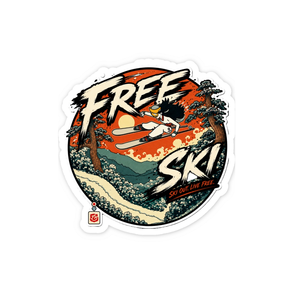 FREE SKI 7 スマホステッカー