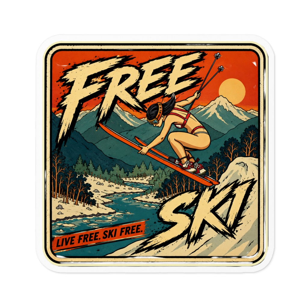 FREE SKI #4　ステッカー