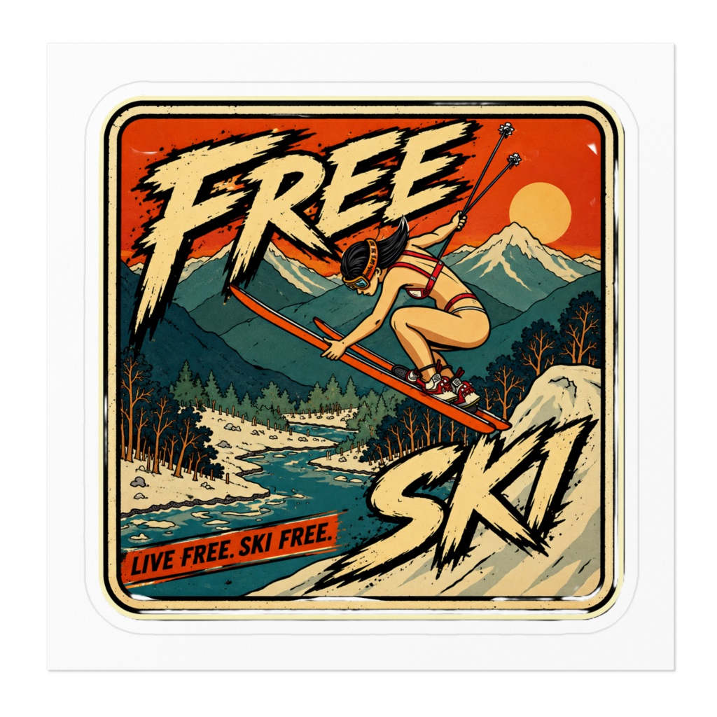 FREE SKI #4 ステッカー