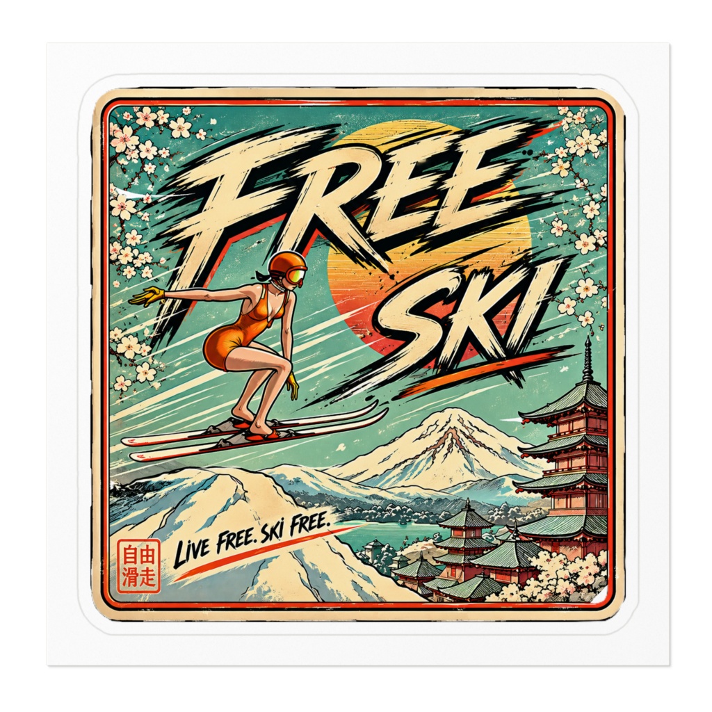 FREE SKI #5 ステッカー
