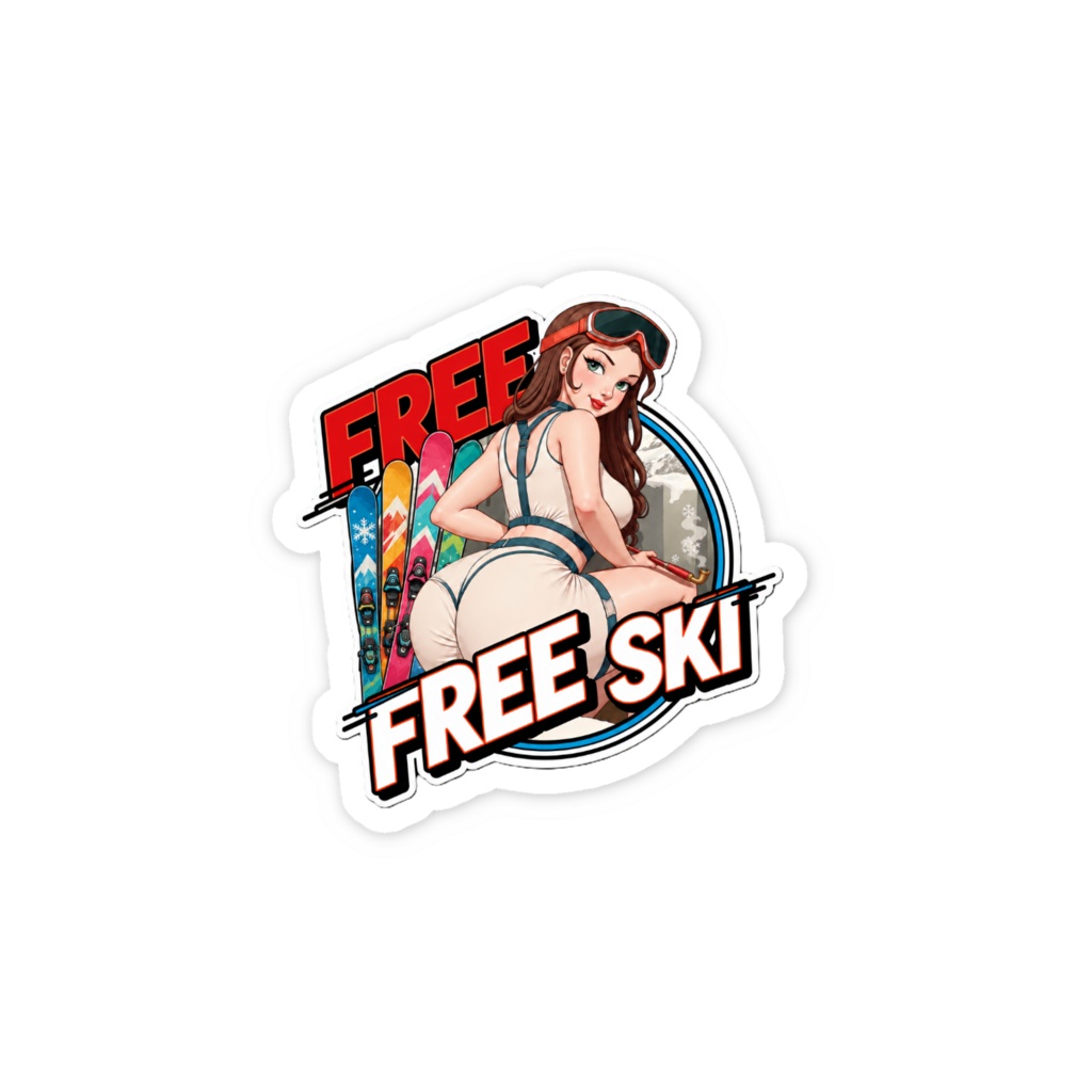FREE SKI 9 スマホステッカー