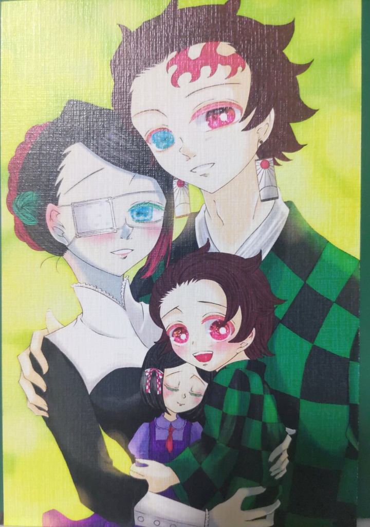 女体化魘夢/炭魘♀夫婦ポストカード