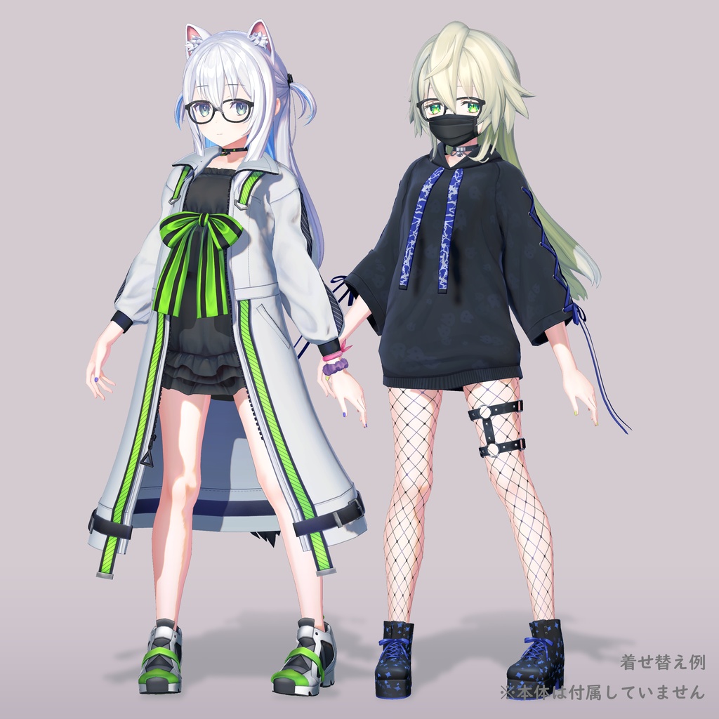 【VRChat向け3Dモデル】くろにゃむ(KURONYAM)