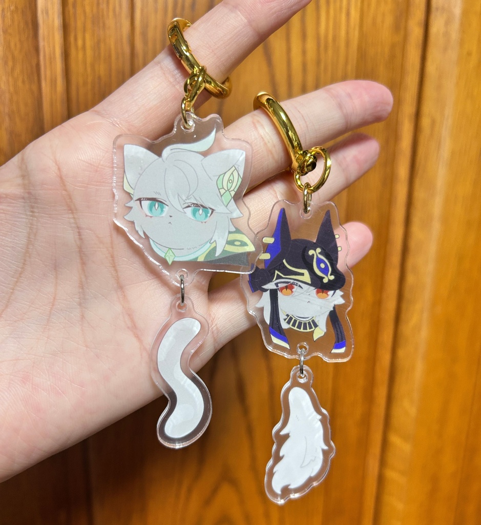 ネコ化アクリルキーホルダー