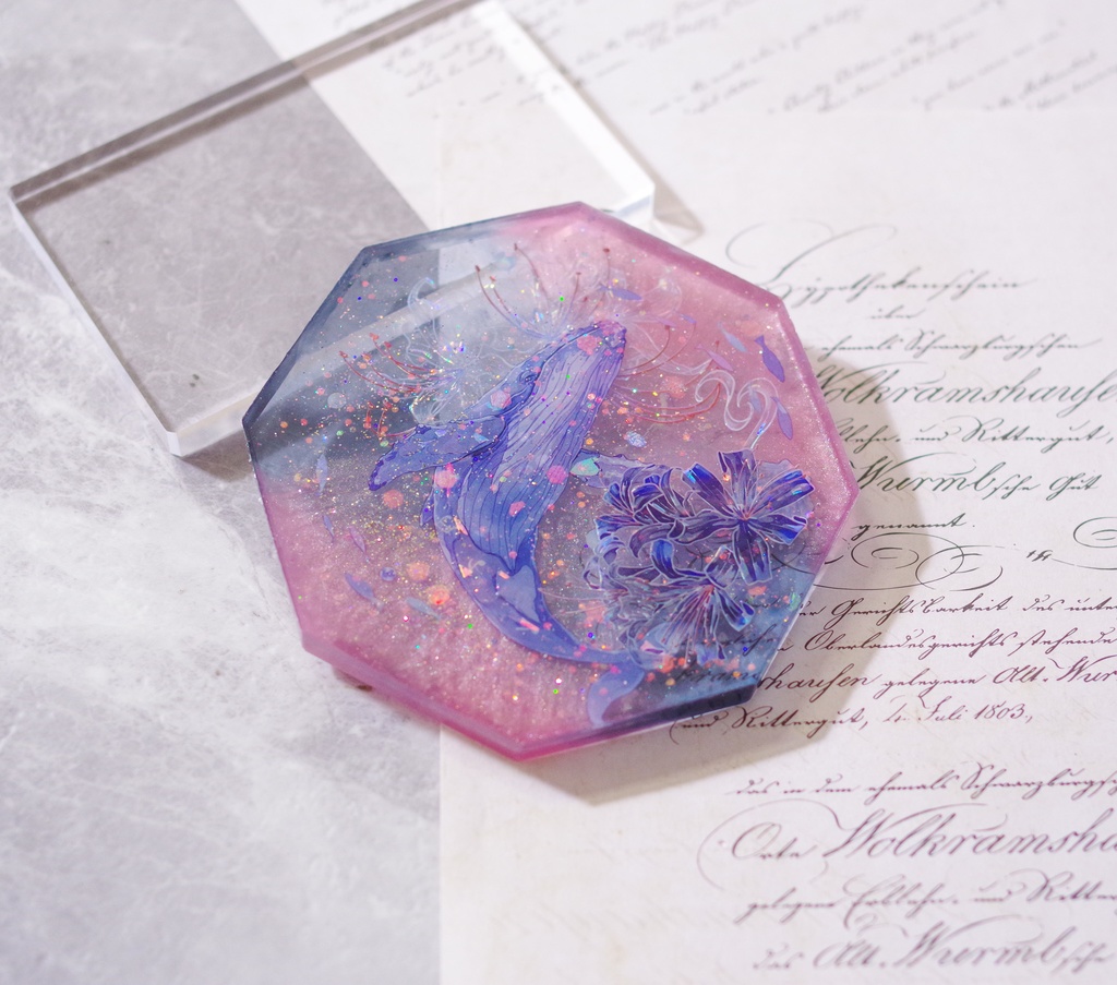 原神/レジンコースター/スカーク&呑星の鯨-A