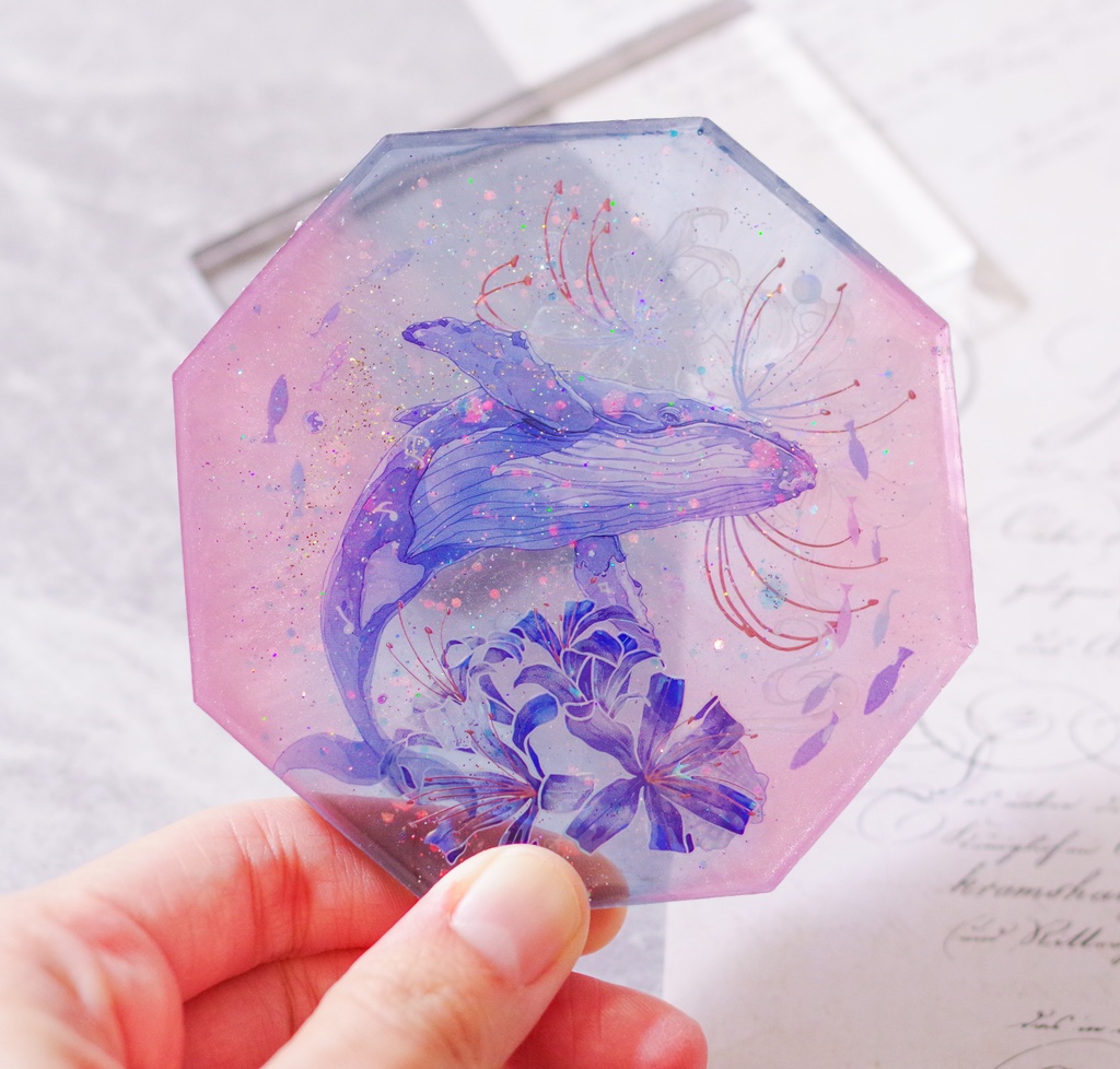 原神/レジンコースター/スカーク&呑星の鯨-A