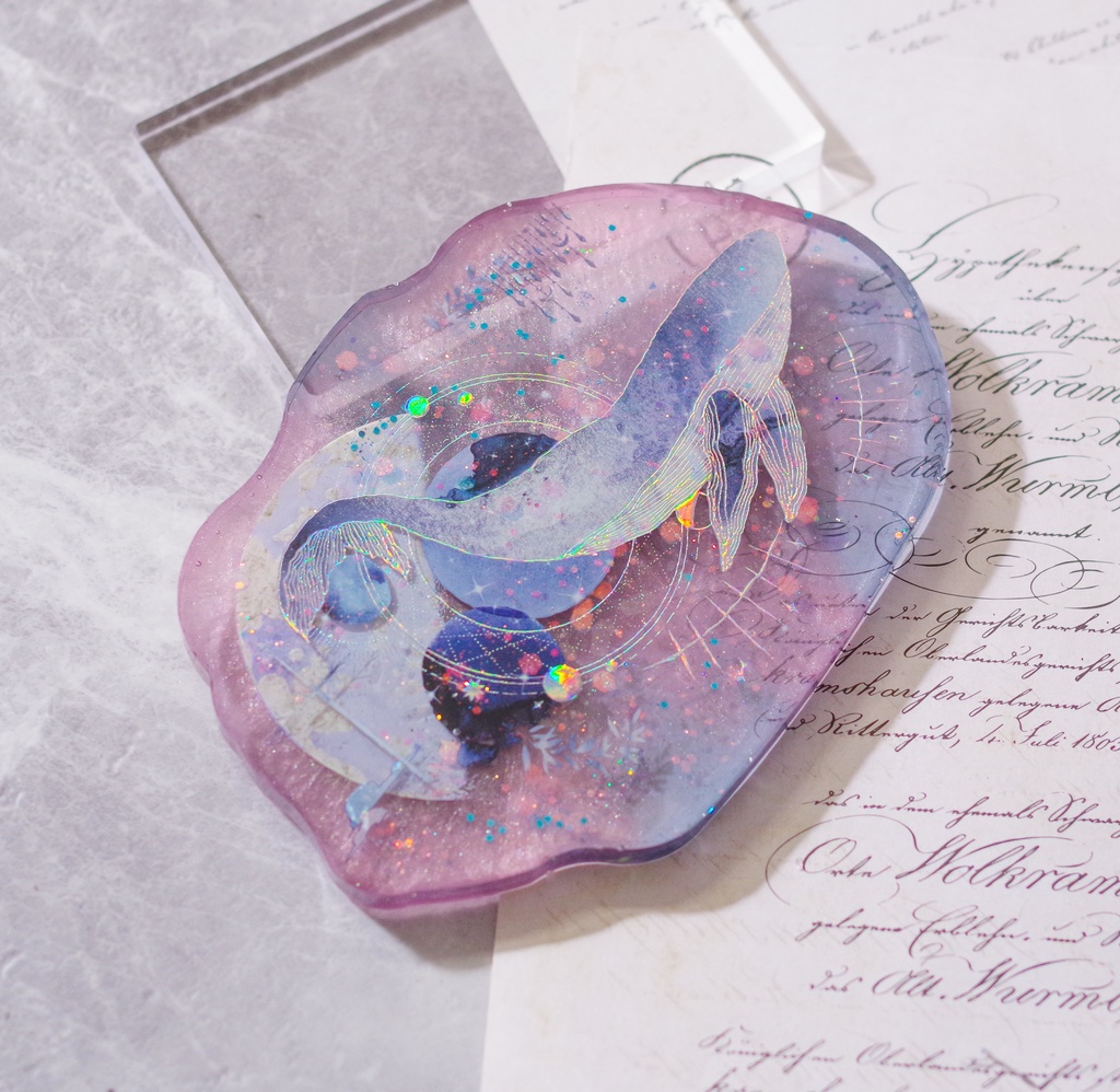 原神/レジンコースター/スカーク&呑星の鯨-D