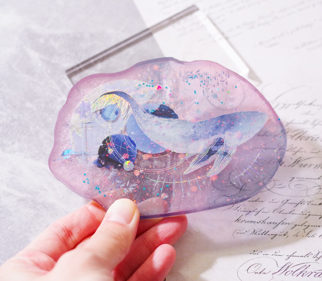 原神/レジンコースター/スカーク&呑星の鯨-D