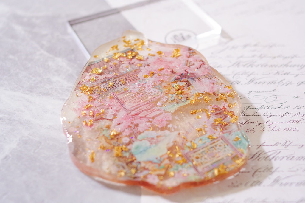 原神/レジンコースター/璃月/ピンク