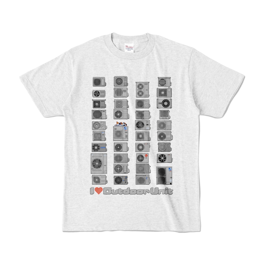 室外機Tシャツ（ネコ乗せver.）