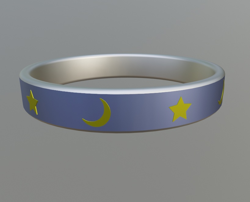 星と月の指輪、もしくはブレスレット