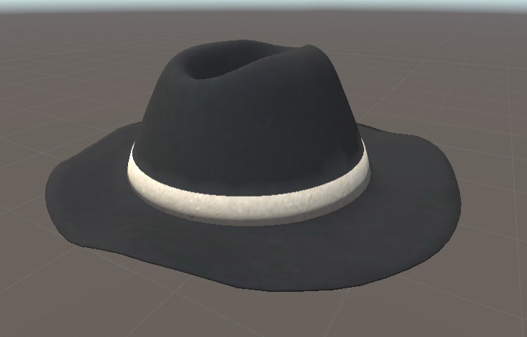 黒い中折れハット/帽子