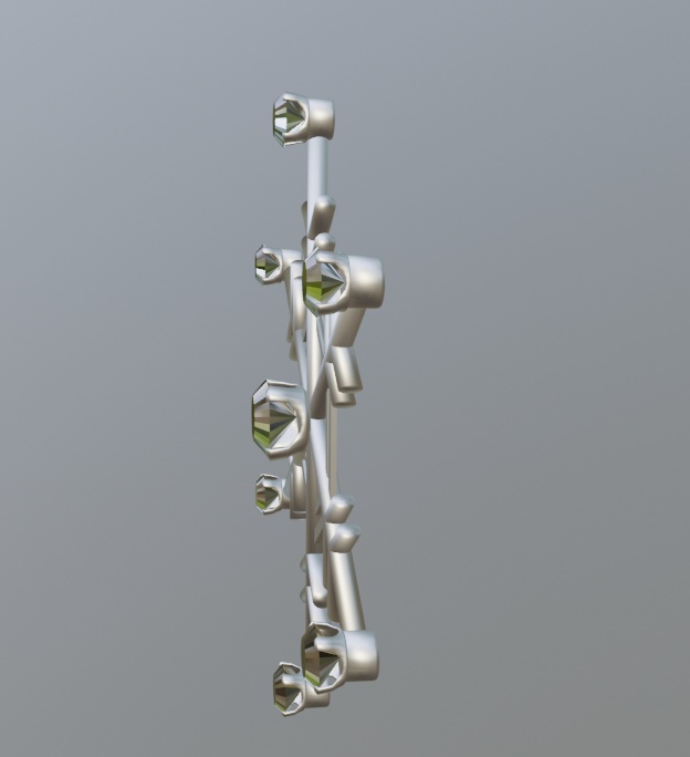 雪の結晶モチーフのブローチ