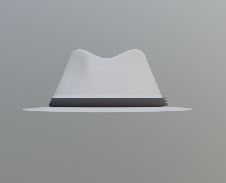 白い中折れハット