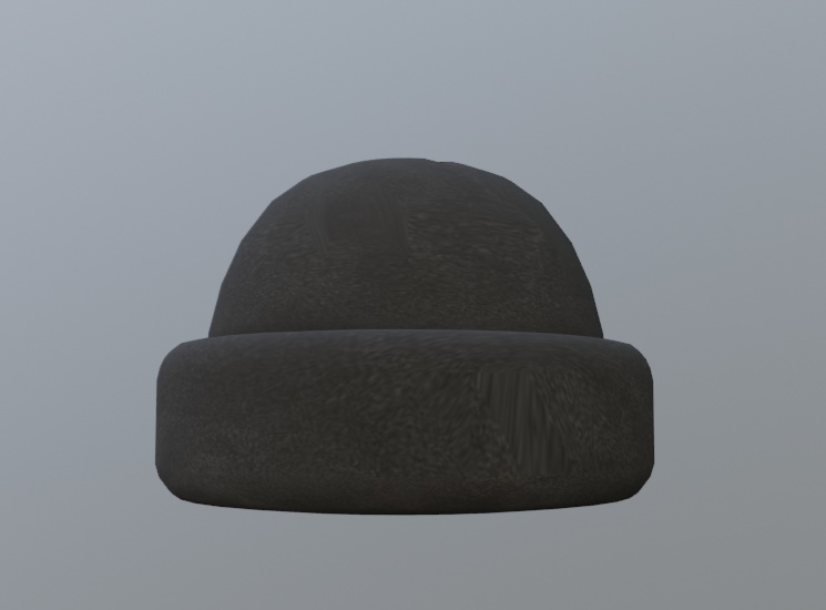 スエードのロールキャップ