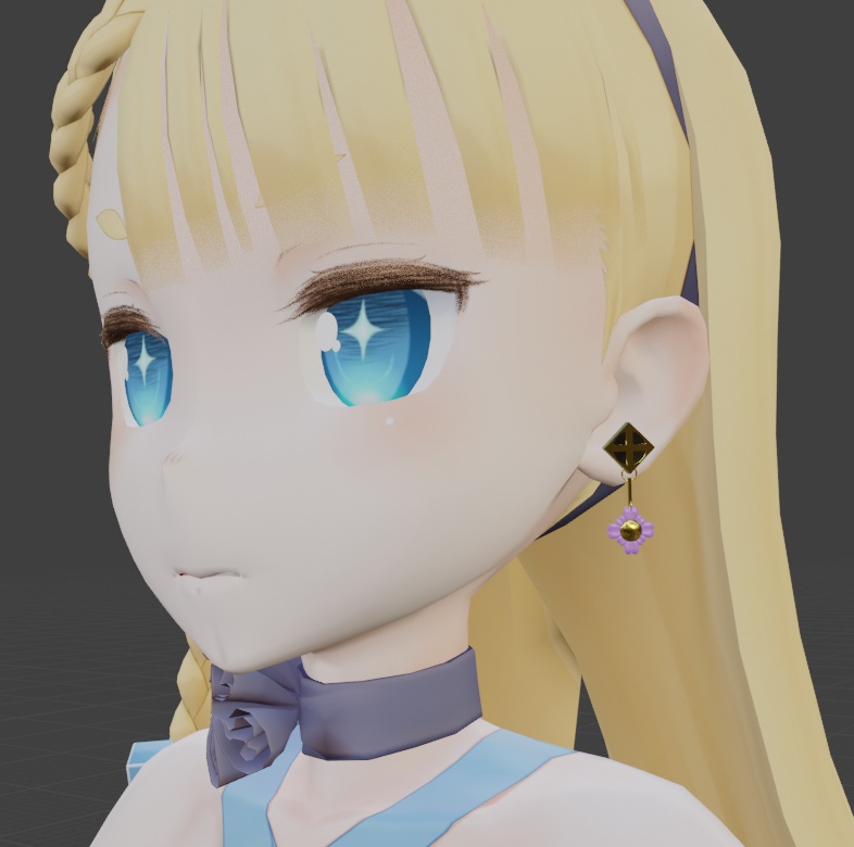 紫の花のピアス/イヤリング