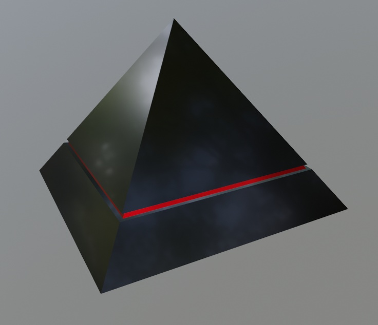 ピラミッド型のオブジェ