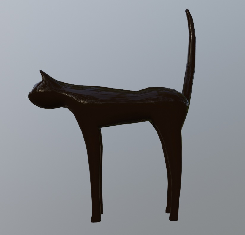 黒猫のオブジェ - Bluerock's 3D model - BOOTH