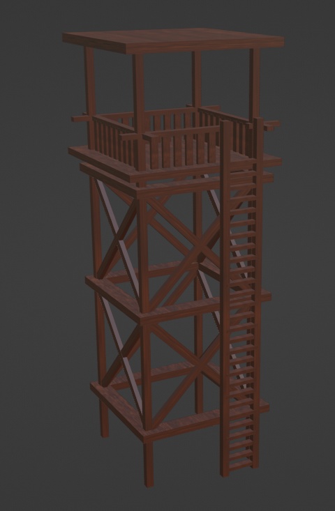 Free Low-poly Watchtower 無料のものみの塔