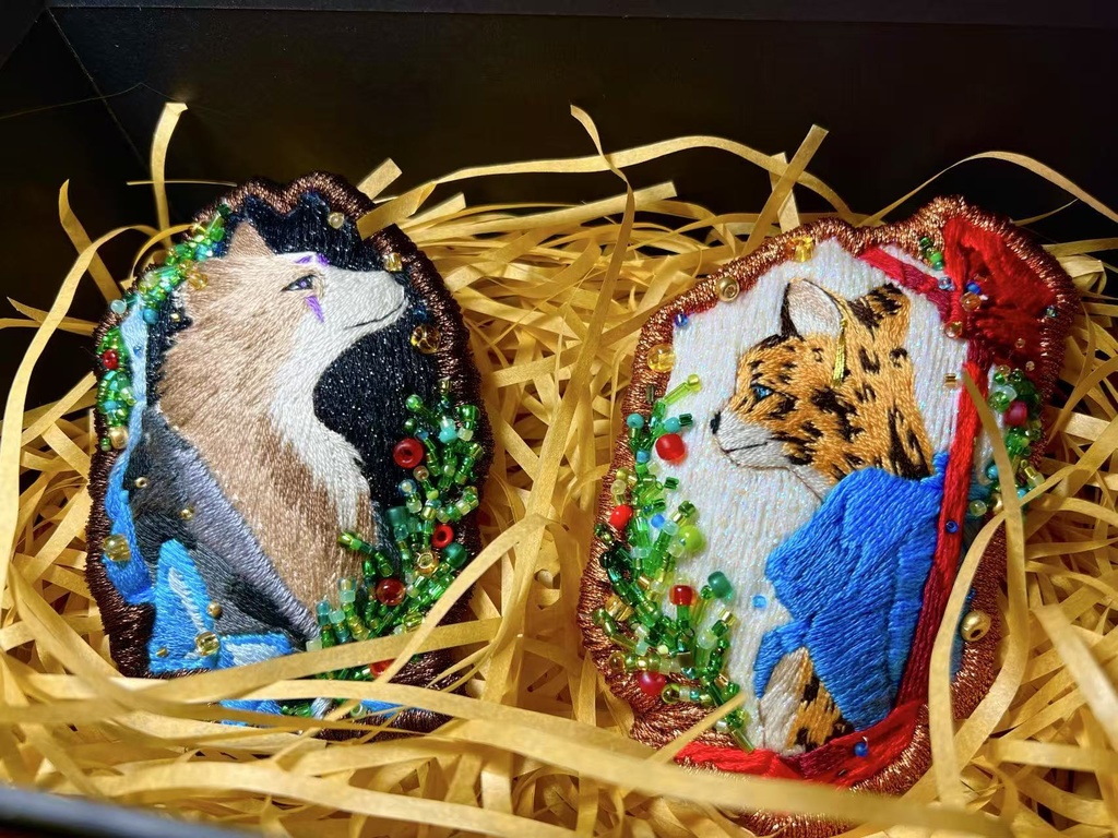 動物/人物 手作り刺繍 カスタマイズ