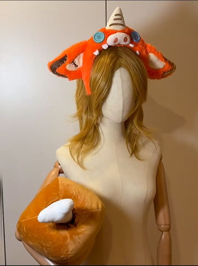 ゼルダの伝説 ボコブリン 豚ちゃん ヘアバンド オレンジ