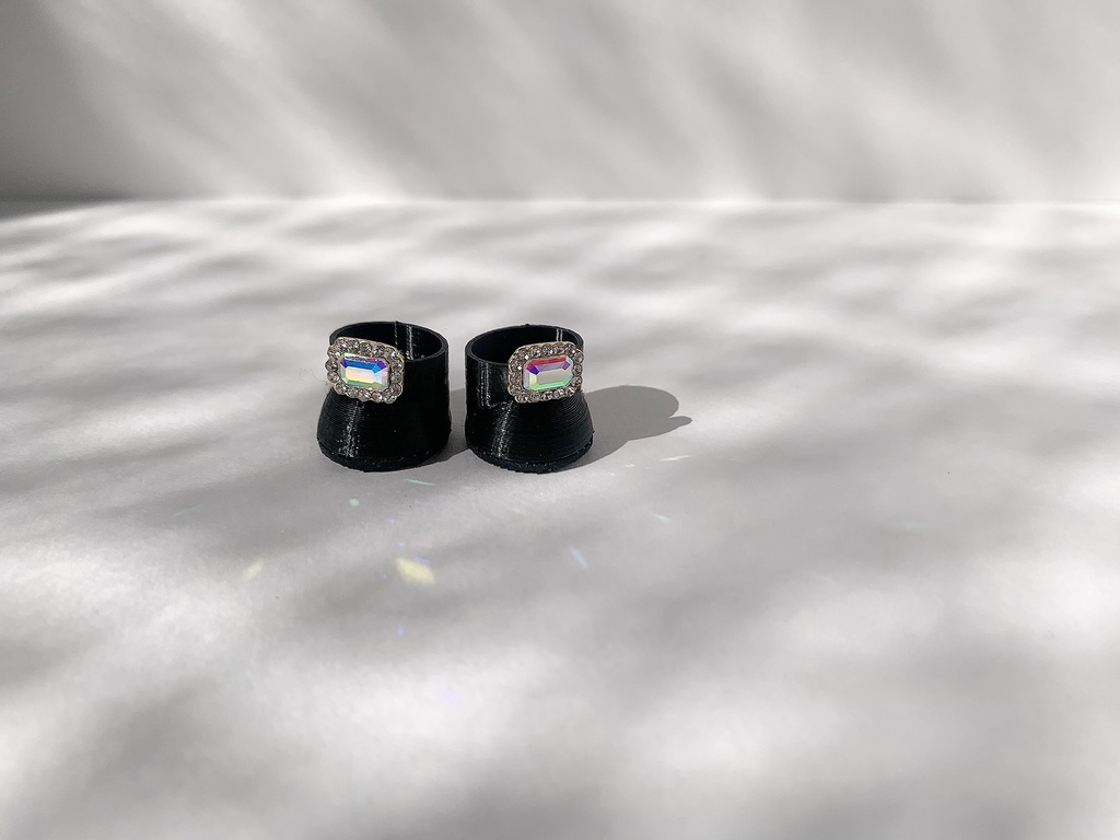 キラキラビジューぬいくつ オーロラ