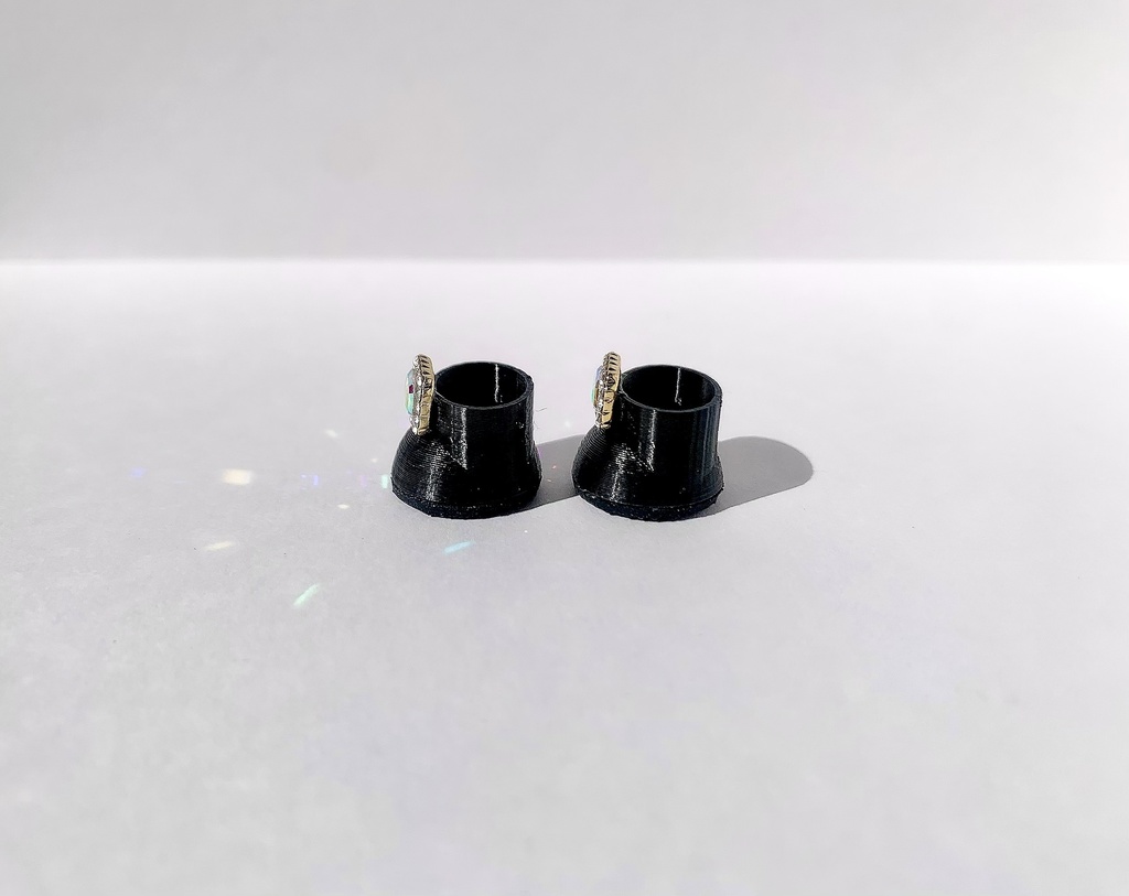 キラキラビジューぬいくつ オーロラ