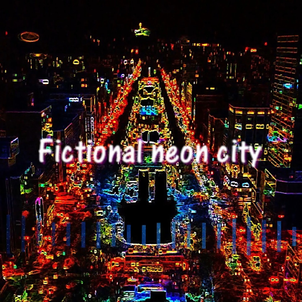 Fictional neon city
