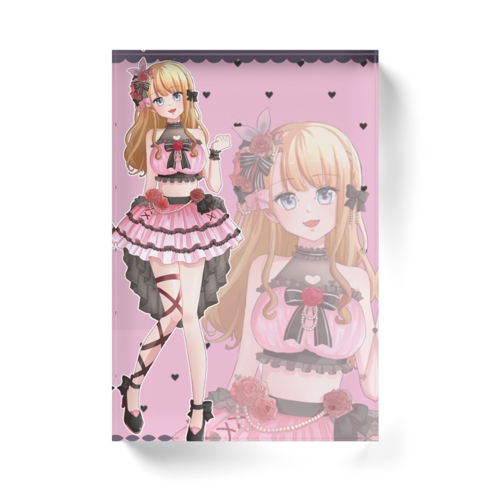 半年記念アクリルブロック