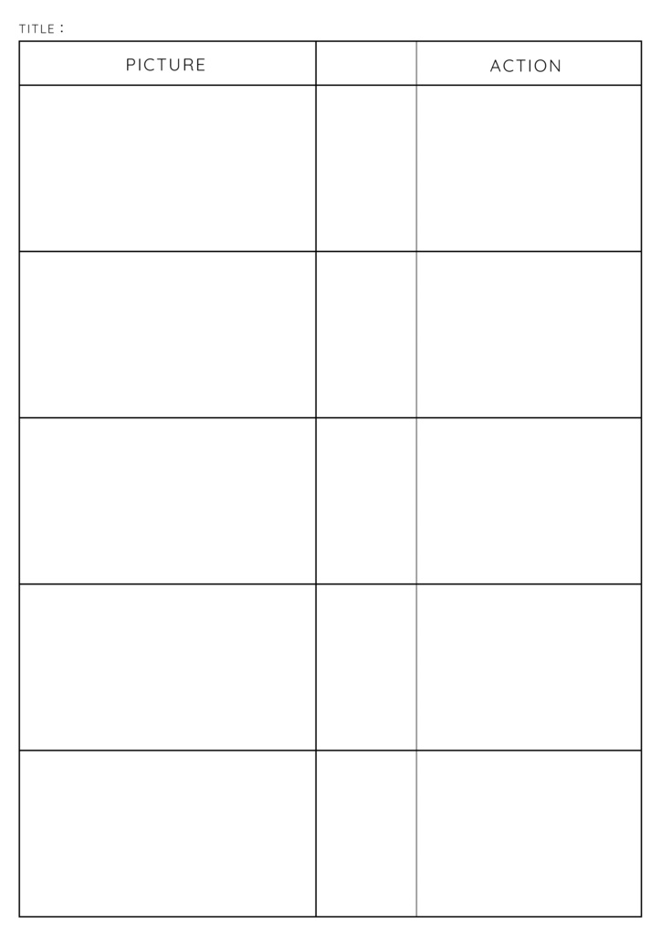 【ヨコ型】絵コンテ用紙【16:9】