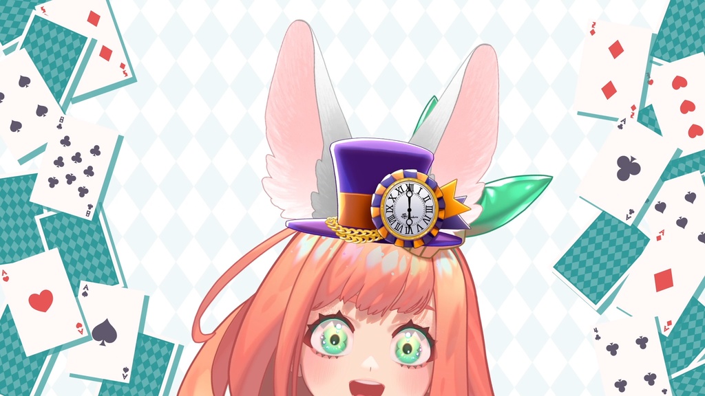 【VTS】🐰アリスのうさぎなハロウィンハット🎩【Live2D】