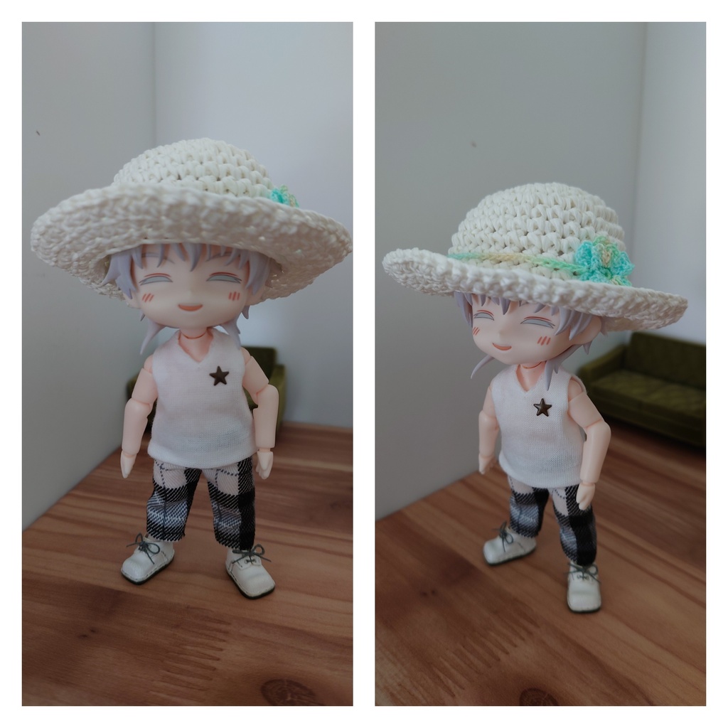 白麦わら帽子