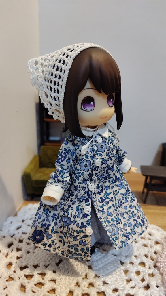 方眼編みのバブーシュカ