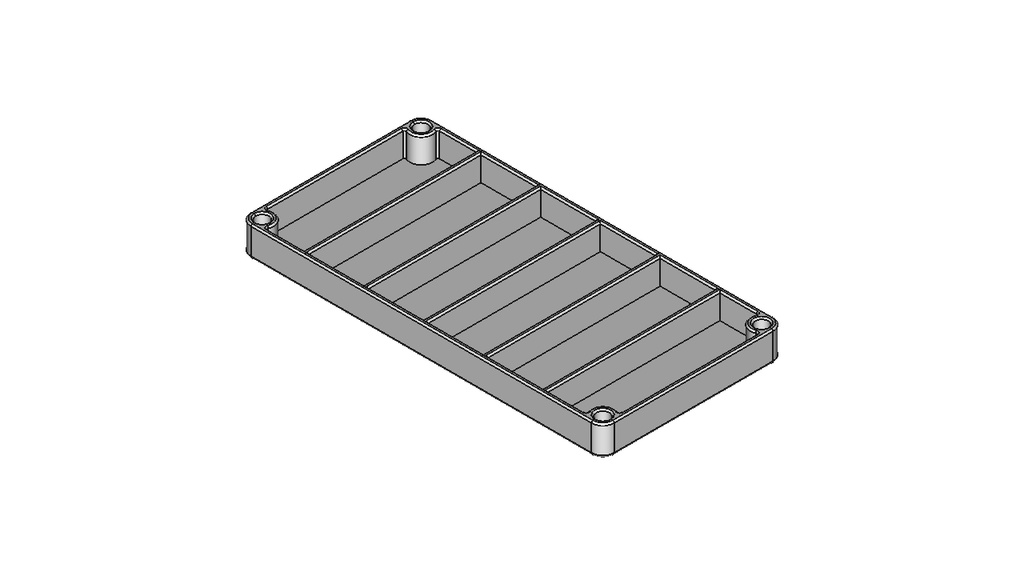 【ツールスタンド】60mm×20mm-6セル(上下パーツ)【STL、STEP】