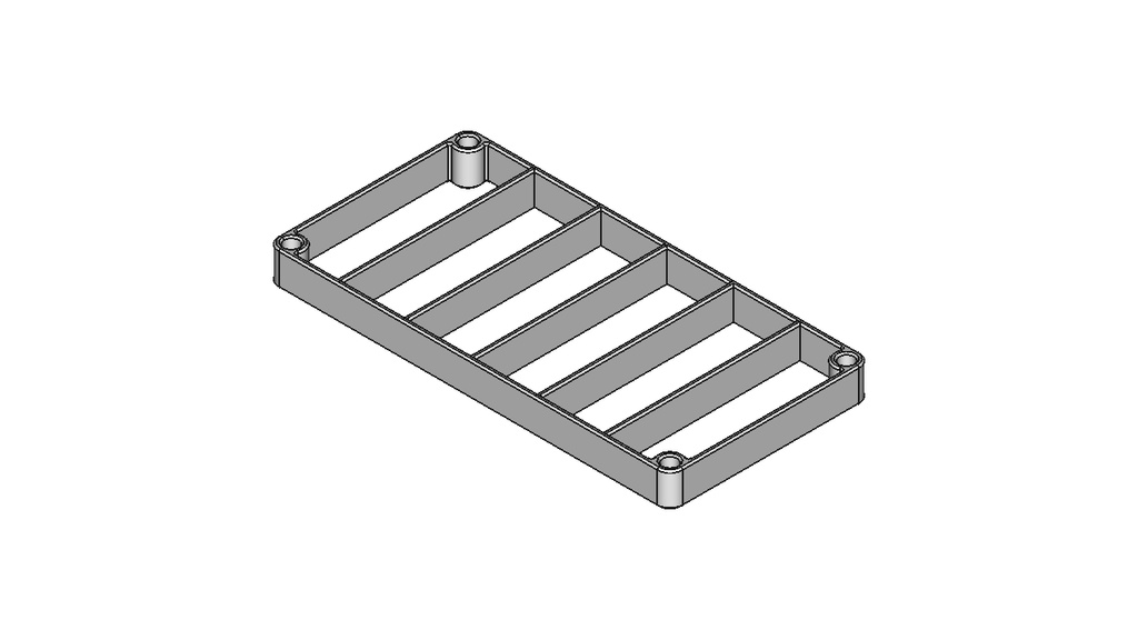 【ツールスタンド】60mm×20mm-6セル(上下パーツ)【STL、STEP】