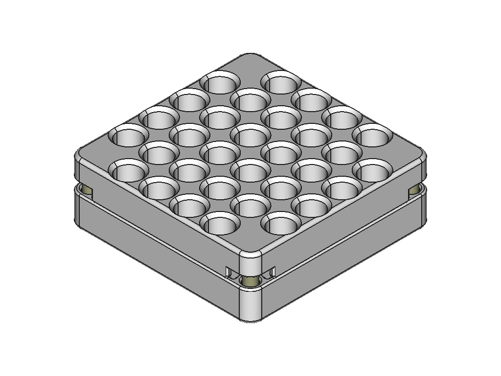 【ツールスタンド】ドリルビットモジュール（60mm×60mmセル用／ビット32本／上下パーツ）【STL、STEP】