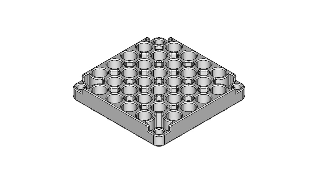 【ツールスタンド】ドリルビットモジュール(60mm×60mmセル用/ビット32本/上下パーツ)【STL、STEP】