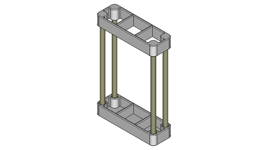 【ツールスタンド】20mm×20mm-3セル（上下パーツ）【STL、STEP】