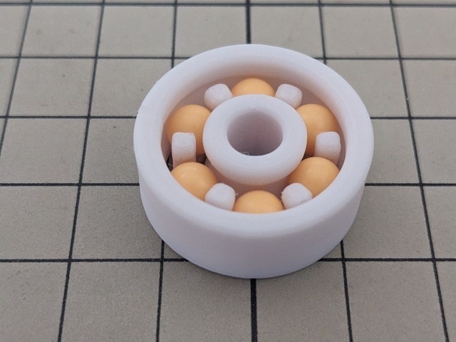 BB弾使用ボールベアリング(内径6mm 外径26mm 厚さ10mm)【STL、STEP】